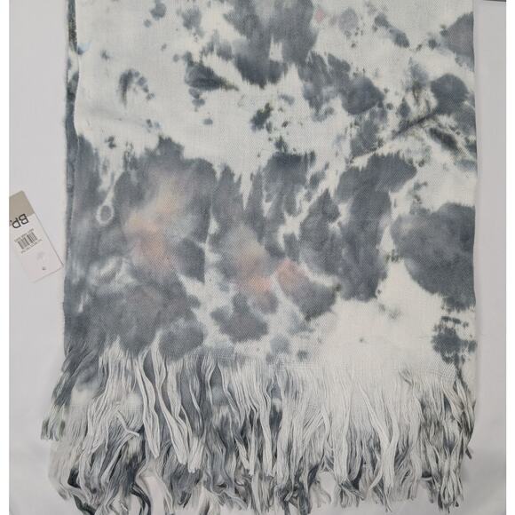 Tie Dye Fringe Scarf by BP in Gray White Pink - Picture 7 of 13